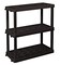Large 3-Tier Shelving Unit, W36 x D18 x H38" Interlocking Multipurpose Garage Plastic Shelf Organizer, Black